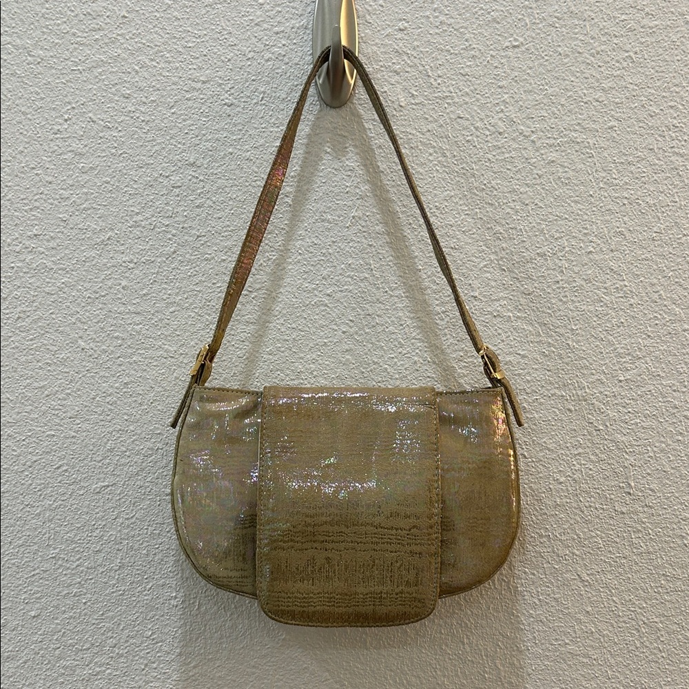 VINTAGE J. RENEE GREEN IRRIDESCENT HANDBAG